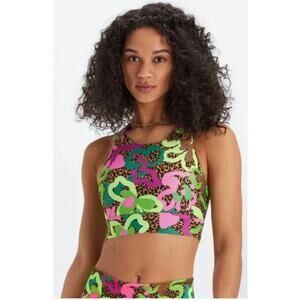 Fabletics No-Bounce High Impact Sports Bra in Tropical Oasis Medium